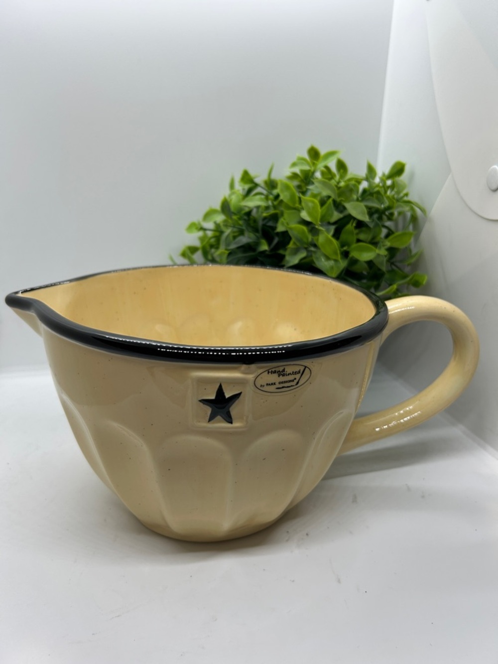 Park Designs Black Star Batter Bowl RARE FIND Brand New Unused